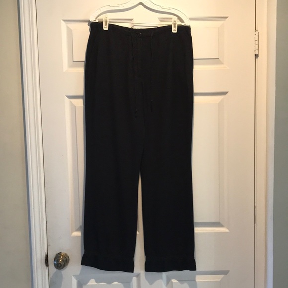 Black linen pants - Picture 1 of 5